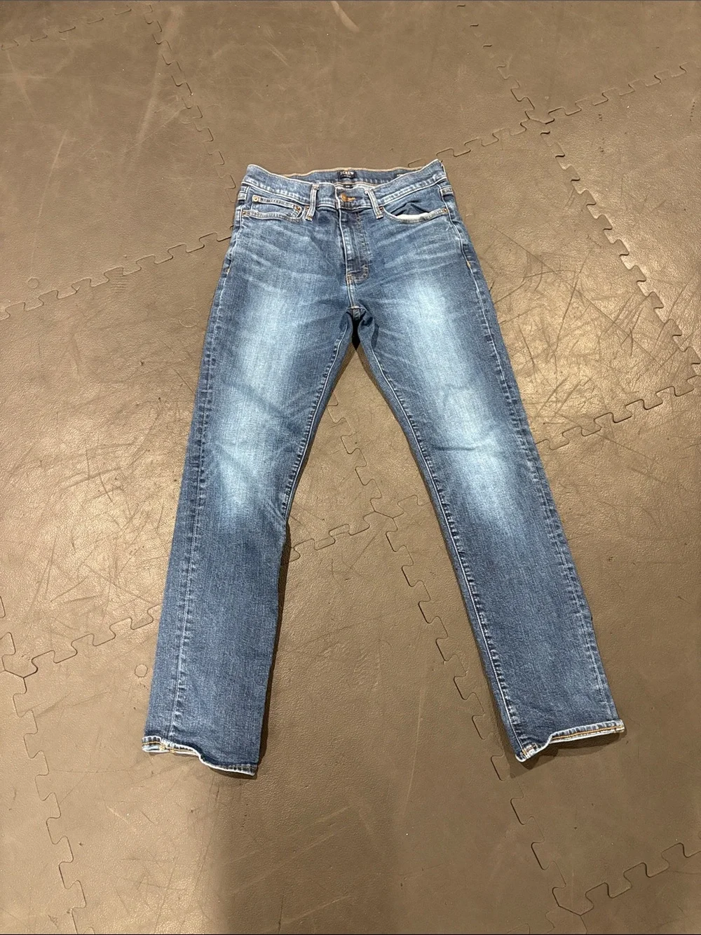 J. Crew Straight Jeans in Faded Blue